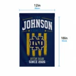 Notre Dame Fighting Irish Garden Flag Custom Distressed Stripes Navy Best Selling