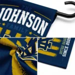 Notre Dame Fighting Irish Garden Flag Custom Distressed Stripes Navy Best Selling