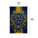 Notre Dame Fighting Irish Garden Flag Custom Laurel Wreath Navy Best Selling