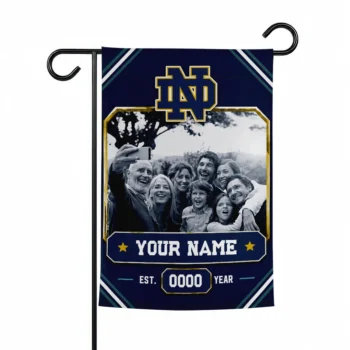 Notre Dame Fighting Irish Garden Flag - Custom Photo Frame Navy