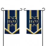 Notre Dame Fighting Irish Garden Flag Customized Chevron Stripes Navy Best Selling