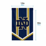 Notre Dame Fighting Irish Garden Flag Customized Chevron Stripes Navy Best Selling