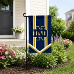 Notre Dame Fighting Irish Garden Flag Customized Chevron Stripes Navy Best Selling
