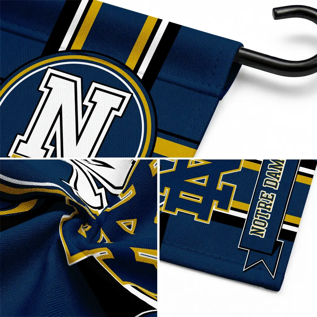 Notre Dame Fighting Irish Garden Flag Customized Circle Medallion Navy Latest Model Notre Dame Fighting Irish Garden Flag Customized Circle Medallion Navy Latest Model