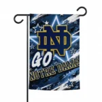 Notre Dame Fighting Irish Garden Flag Personalized Glowing Star Navy Best Selling