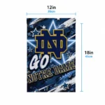 Notre Dame Fighting Irish Garden Flag Personalized Glowing Star Navy Best Selling