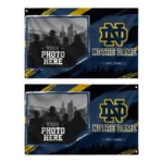 Notre Dame Fighting Irish House Flag Custom Framed Photo Navy Black Best Selling