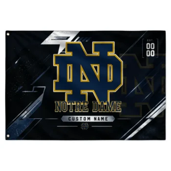 Notre Dame Fighting Irish House Flag Custom Speed Slashes Navy Best Selling