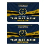 Notre Dame Fighting Irish House Flag Customized Brushed Streaks Navy Best Selling