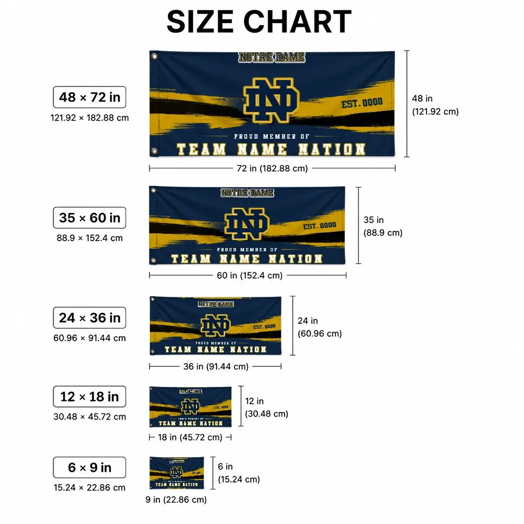 Notre Dame Fighting Irish House Flag Customized Brushed Streaks Navy High Quality Notre Dame Fighting Irish House Flag Customized Brushed Streaks Navy High Quality