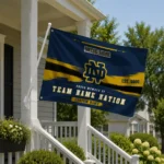 Notre Dame Fighting Irish House Flag Customized Brushed Streaks Navy Best Selling