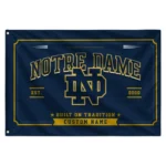 Notre Dame Fighting Irish House Flag Customized Ornate Border Navy Best Selling