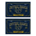 Notre Dame Fighting Irish House Flag Customized Ornate Border Navy Best Selling