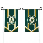 Oakland Athletics Garden Flag Custom Chevron Stripes Green Best Selling