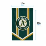 Oakland Athletics Garden Flag Custom Chevron Stripes Green Best Selling
