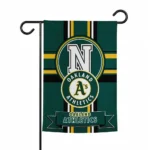 Oakland Athletics Garden Flag Custom Circle Medallion Green Best Selling
