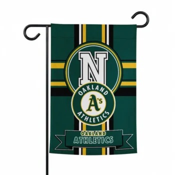 Oakland Athletics Garden Flag Custom Circle Medallion Green Best Selling