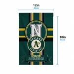 Oakland Athletics Garden Flag Custom Circle Medallion Green Best Selling