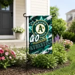 Oakland Athletics Garden Flag Customized Glowing Star Green Best Selling