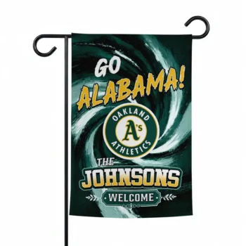 Oakland Athletics Garden Flag Customized Swirl Vortex Green Best Selling