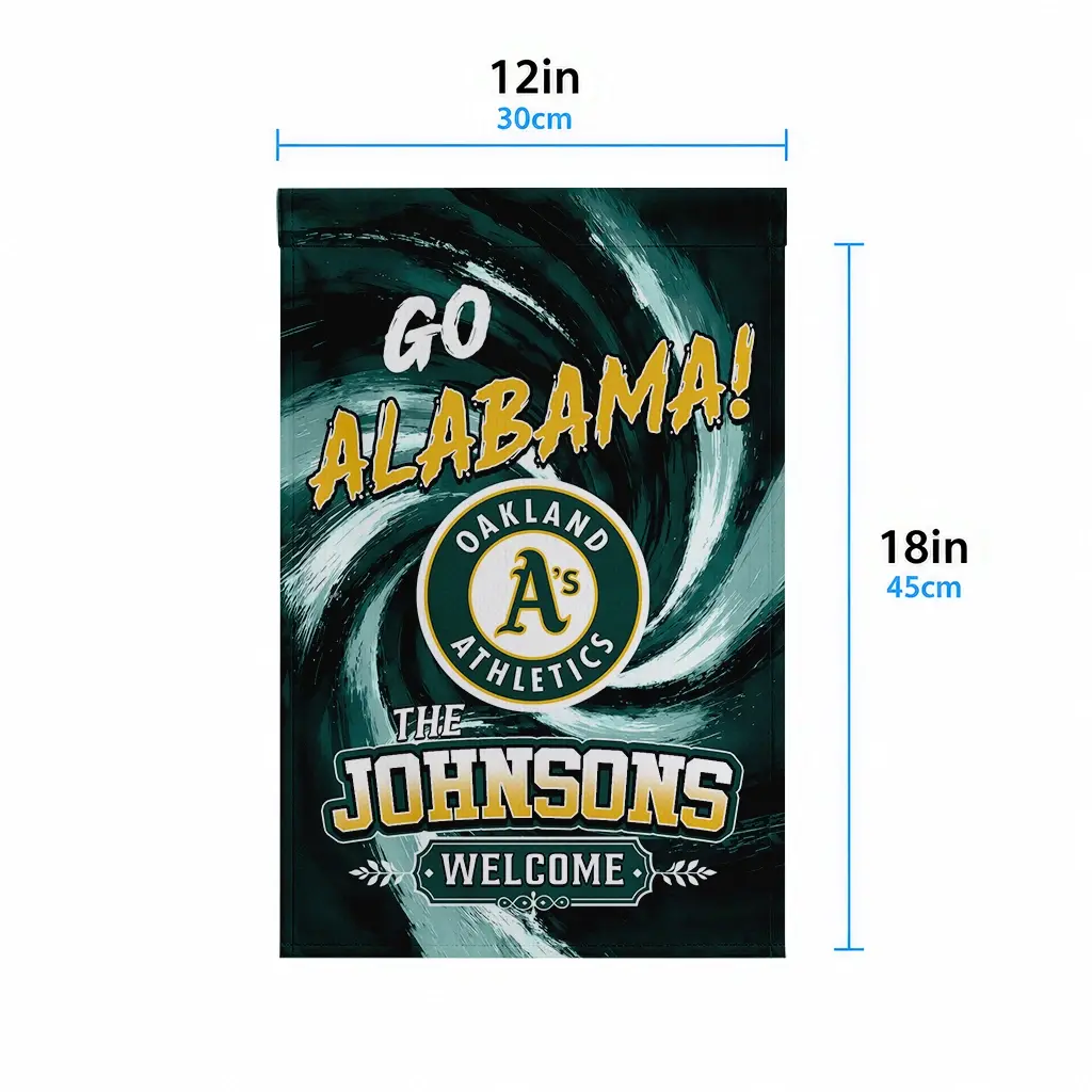 Oakland Athletics Garden Flag Customized Swirl Vortex Green High Quality Oakland Athletics Garden Flag Customized Swirl Vortex Green High Quality