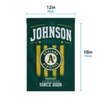 Oakland Athletics Garden Flag Personalized Distressed Stripes Green Best Selling