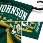 Oakland Athletics Garden Flag Personalized Distressed Stripes Green Best Selling