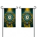 Oakland Athletics Garden Flag Personalized Laurel Wreath Green Best Selling