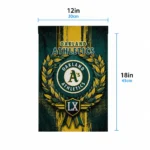 Oakland Athletics Garden Flag Personalized Laurel Wreath Green Best Selling