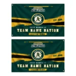 Oakland Athletics House Flag Custom Brushed Streaks Green Best Selling