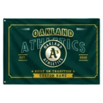 Oakland Athletics House Flag Custom Ornate Border Green Best Selling