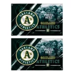 Oakland Athletics House Flag Customized Diagonal Stripes Green Best Selling