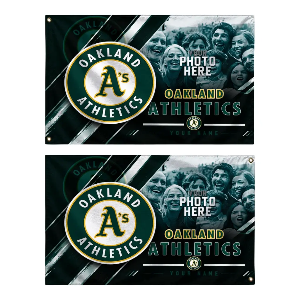 Oakland Athletics House Flag Customized Diagonal Stripes Green Fashion Forward Oakland Athletics House Flag Customized Diagonal Stripes Green Fashion Forward