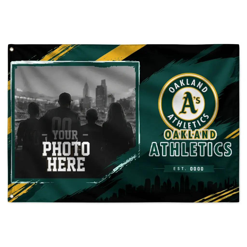 Oakland Athletics House Flag Personalized Framed Photo Green Black Best Selling Oakland Athletics House Flag Personalized Framed Photo Green Black Best Selling