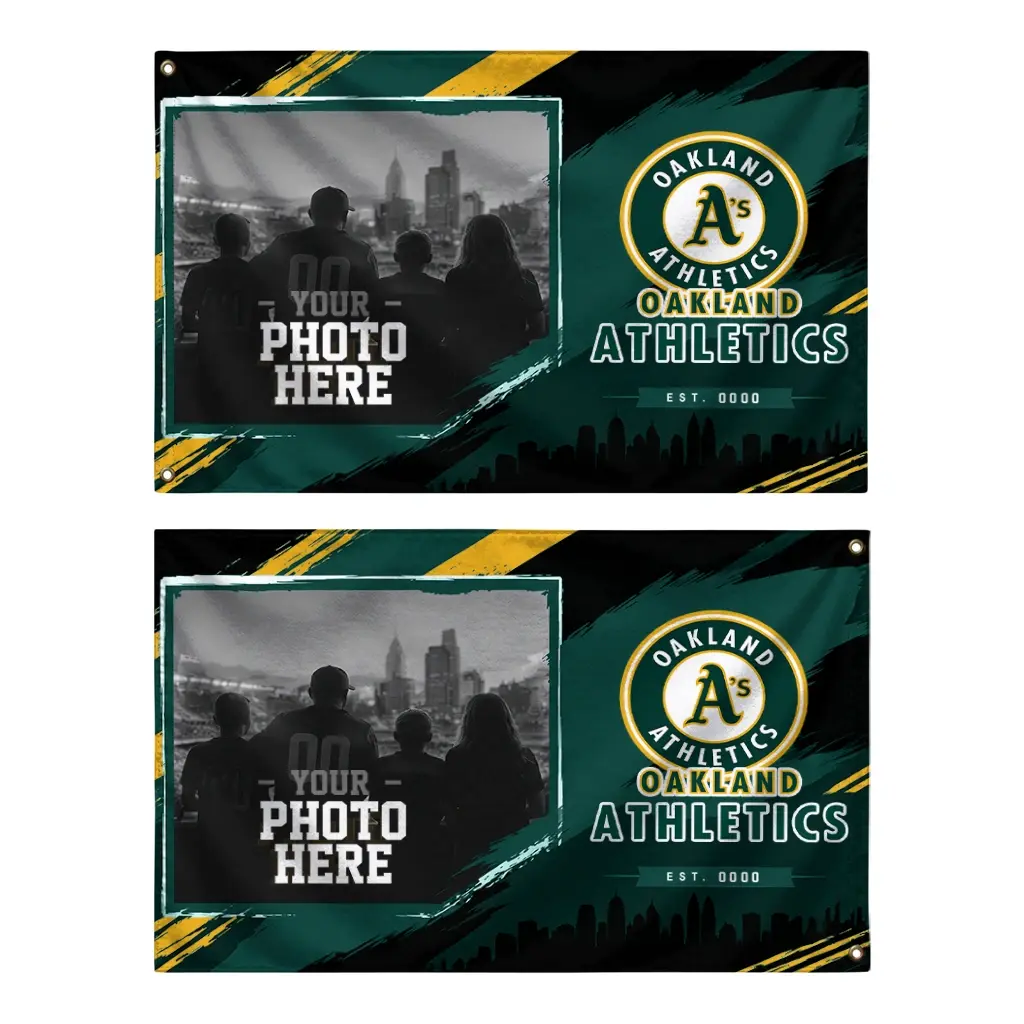 Oakland Athletics House Flag Personalized Framed Photo Green Black Fashion Forward Oakland Athletics House Flag Personalized Framed Photo Green Black Fashion Forward