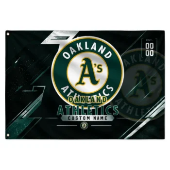Oakland Athletics House Flag Personalized Speed Slashes Green Best Selling