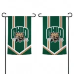 Ohio Bobcats Garden Flag Custom Chevron Stripes Green Best Selling