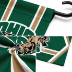 Ohio Bobcats Garden Flag Custom Chevron Stripes Green Best Selling