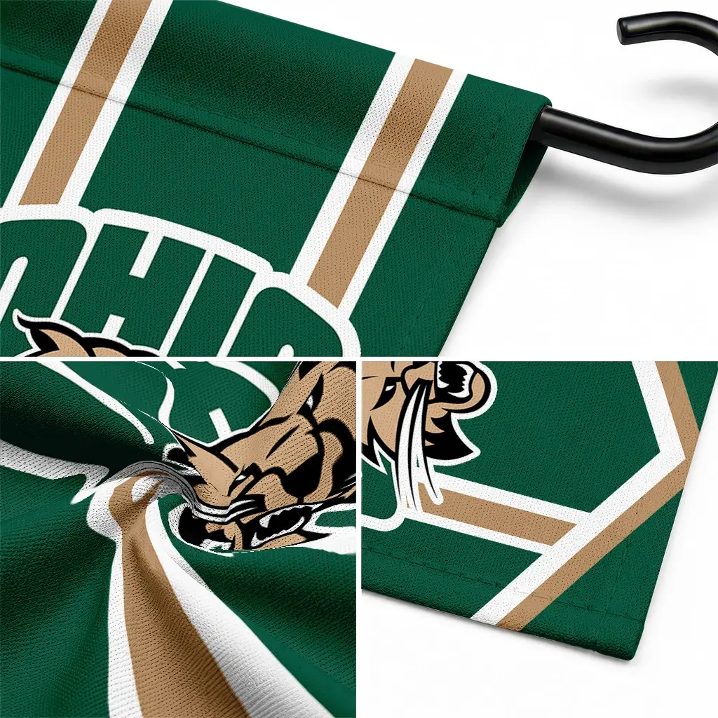 Ohio Bobcats Garden Flag Custom Chevron Stripes Green Latest Model Ohio Bobcats Garden Flag Custom Chevron Stripes Green Latest Model