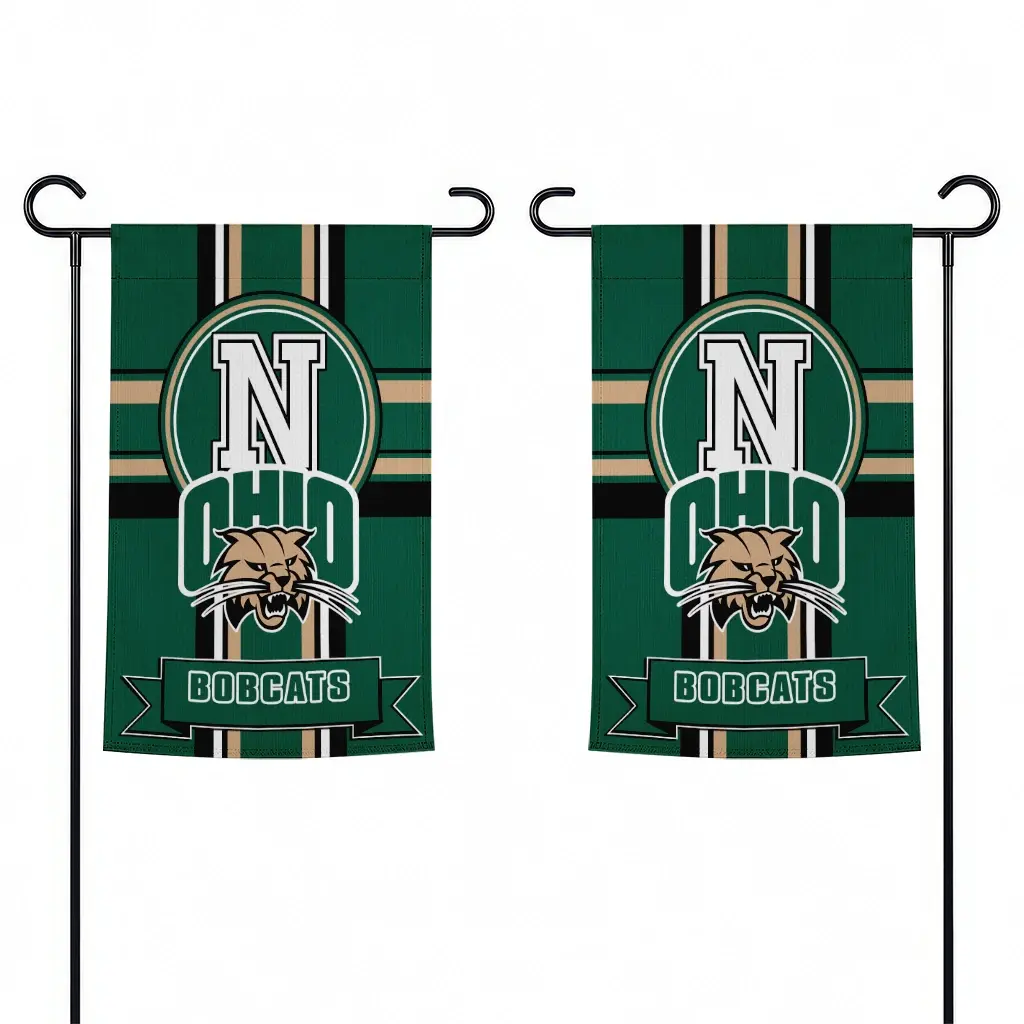Ohio Bobcats Garden Flag Custom Circle Medallion Green Fashion Forward Ohio Bobcats Garden Flag Custom Circle Medallion Green Fashion Forward