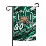 Ohio Bobcats Garden Flag Customized Glowing Star Green Best Selling
