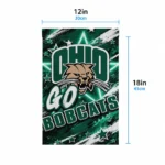 Ohio Bobcats Garden Flag Customized Glowing Star Green Best Selling