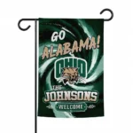 Ohio Bobcats Garden Flag Customized Swirl Vortex Green Best Selling