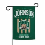 Ohio Bobcats Garden Flag Personalized Distressed Stripes Green Best Selling