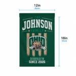 Ohio Bobcats Garden Flag Personalized Distressed Stripes Green Best Selling