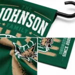 Ohio Bobcats Garden Flag Personalized Distressed Stripes Green Best Selling