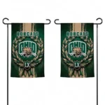 Ohio Bobcats Garden Flag Personalized Laurel Wreath Green Best Selling
