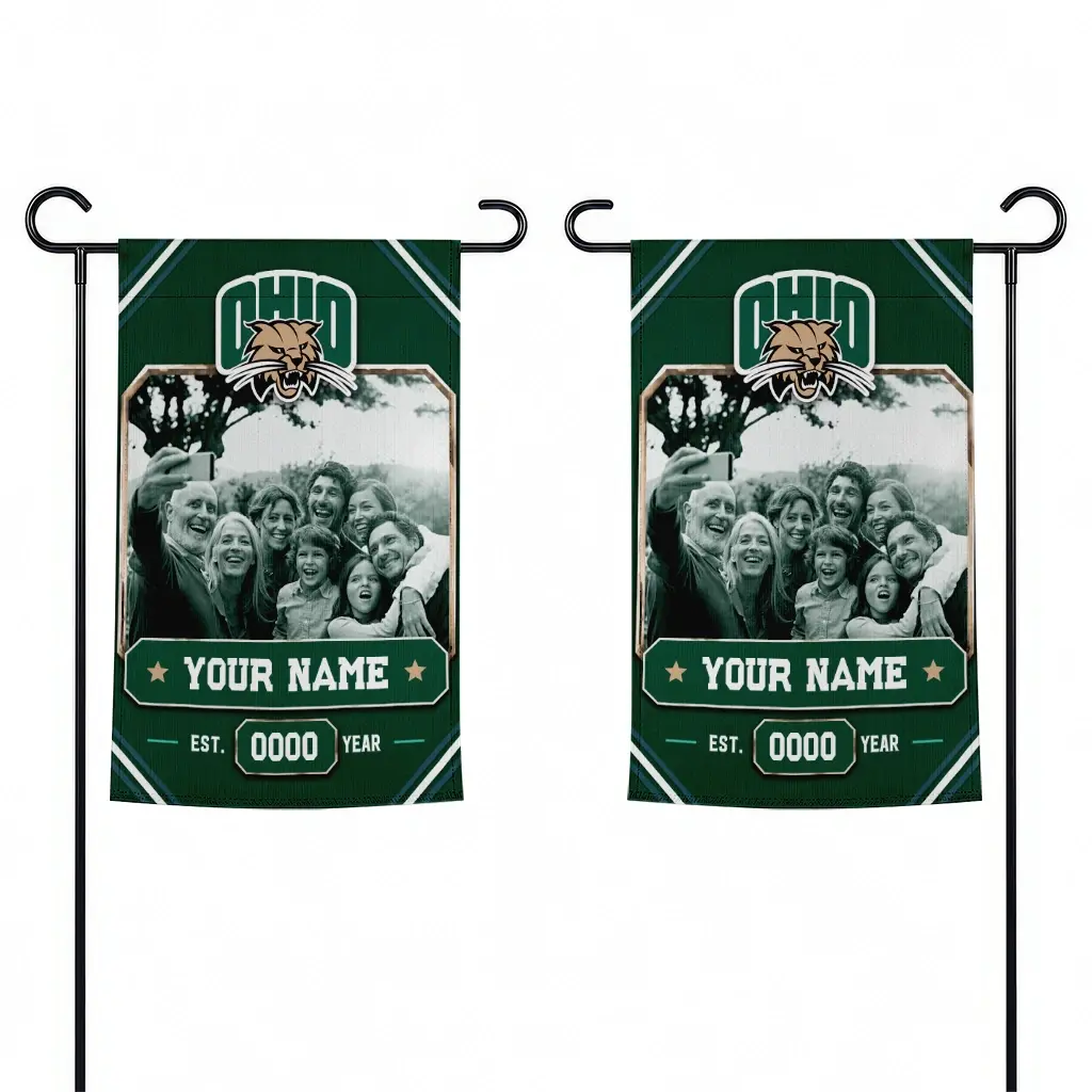 Ohio Bobcats Garden Flag Personalized Photo Frame Green Fashion Forward Ohio Bobcats Garden Flag Personalized Photo Frame Green Fashion Forward