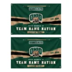Ohio Bobcats House Flag Custom Brushed Streaks Green Best Selling