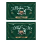 Ohio Bobcats House Flag Custom Ornate Border Green Best Selling